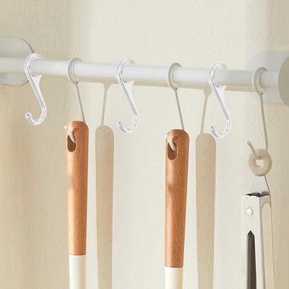 5pcs Multi-Purpose Metal Hooks for Kitchen and Bathroom, Silver Heavy Duty Wall Mount Clothes and Key Hanging Organizer, Space-Saving Home Storage Utility Hooks
