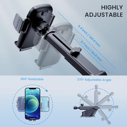 Car Phone Holder [Military-Grade Suction] Phone Stand for Car [Super Stable] Automobile Car Mount for iPhone Universal Accessories Air Vent Dashboard Windshield Mount Fit Vehicle Accessories - style: Modle-A