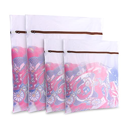 GOGOODA Mesh Laundry Bags for Delicates Durable Protective Wash Bags for Clothes, Multi-Size Washing Bag Set, 4PCS （2L,2XL） - size: 2L, 2XL