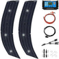 500 Watt Solar Panel Kit, with Charge Controller(40A) 2pcs 250 Watt Flexible Monocrystalline Solar Panel kit Photovoltaic Module for 12-48V Battery Charging Car Battery Camper RV - color: 500 Watt