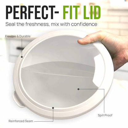 Zulay Kitchen 12 Piece Plastic Mixing Bowls with Leak-Proof Lids Set - Microwave and Freezer Safe Kitchen Mixing Bowls for Preparing, Serving and Storing - Large Nesting Bowls (Navy Ombre) - color: Navy Ombre