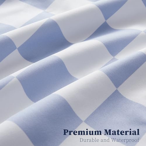 Ohocut Checkered 2 Pcs Large Travel Laundry Bags for Dirty Clothes, Aesthetic Trendy Waterproof Washable Laundry Bag with Handle for Travel, Gym, Swimming Pool, Blue - color: Blue