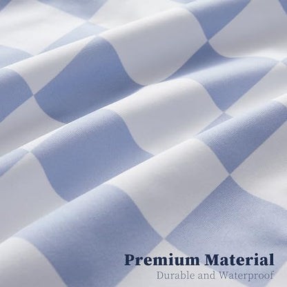 Ohocut Checkered 2 Pcs Large Travel Laundry Bags for Dirty Clothes, Aesthetic Trendy Waterproof Washable Laundry Bag with Handle for Travel, Gym, Swimming Pool, Blue - color: Blue