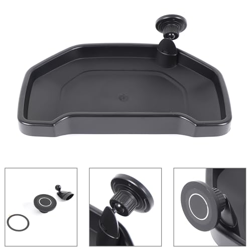 Black ABS Car Center Console Dash Table Storage Tray Fit for Toyota Tundra 2014-2021 Instrument Organizer Phone Holder Cradle Accessories (with Mobile Phone Holder(C)) - style: With Mobile Phone Holder(C)