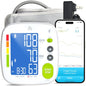 Greater Goods Bluetooth Smart Blood Pressure Monitor for Home Use – Automatic Digital Upper Arm BP Machine with 8.7”–16.5” Cuff, iOS & Android App Compatible, Large Backlit Display