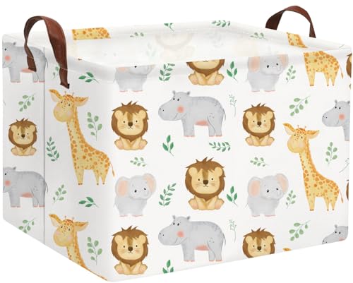 Baby Basket Woodland Toy Storage kids Baby Boy Girls Basket Rectangular Storage Bin Organizer Boxes for Room Decor Books(Baby Hamper) - color: Baby Hamper