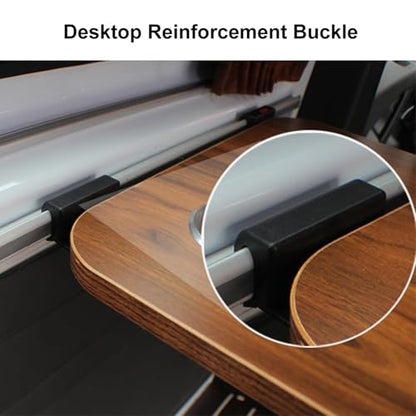 RV Folding Table with Cup Holders, Wall Mounted for Space Saving, Removable Dinette Desk for Campers and Outdoor Picnics - color: Natural