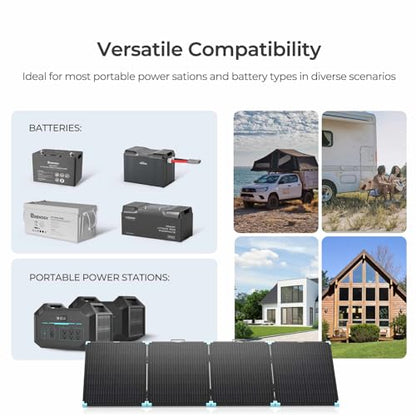 Renogy 220W Portable Solar Panel Suitcase, 23% High Efficiency Foldable Solar Charger for Power Station, Durable for Decades, with Sturdy Kickstands, IP67 Waterproof for RV Camping Off-Grid Blackouts - size: 220W Solar Suitcase