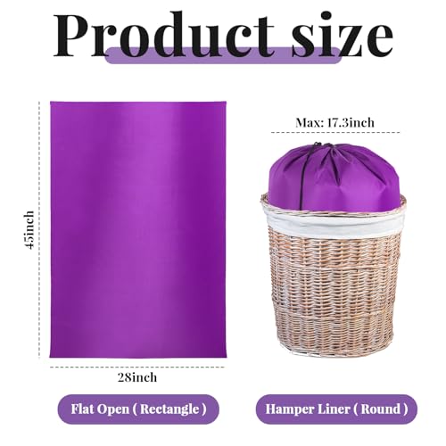 Woanger 12 Pack 28 x 45 Inch Extra Large Laundry Bags Bulk Washable Travel Laundry Bag with Drawstring Closure Large Dirty Clothes Organizer for College Dorm Home Hotel Camping(Purple) - color: Purple