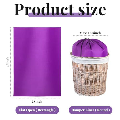 Woanger 12 Pack 28 x 45 Inch Extra Large Laundry Bags Bulk Washable Travel Laundry Bag with Drawstring Closure Large Dirty Clothes Organizer for College Dorm Home Hotel Camping(Purple) - color: Purple