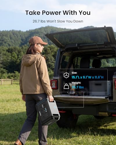 OUPES 2000W Solar Generator Kit Mega 1 Lite with 240W Solar Panel, 1024Wh LiFePO4 Power Station, 46 Min Wall Fast Charge, 140W PD, High-Efficiency Solar Power System for RV, Van Life, Overlanding - style: MG1 Lite+240W Panel