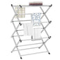 Household Indoor Folding Clothes Drying Rack, Dry Laundry and Hang Clothes,Towel Rack (Silver Gray) for Storage - color: Silver Gray