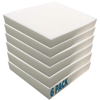 Foamma High Density Upholstery Foam, 1" x 24" x 24" 6-Pack - Couch Cushion Foam Replacement Pad, High Density Pad for Seats, Pillows, Chairs, and Craft Projects - color: High Density, size: 1" x 24" x 24", style: 6 Pack