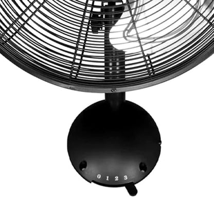Hurricane 16" High Velocity Pro Oscillating Metal Wall Mount Fan w/ 3 Speeds, Black - Corded Electric Air Cooling Unit w/Powerful 2400 CFM Airflow for Home, Garage, Gym, Workshop & Greenhouse - style: 16" High Velocity