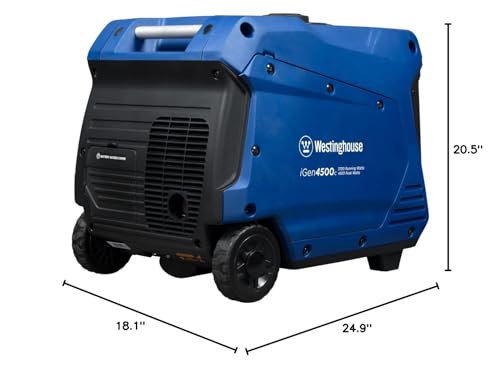Westinghouse 5000 Peak Watt Super Quiet Portable Inverter Generator, Remote Electric Start with Auto Choke, RV Ready 30A Outlet, Gas Powered, CO Sensor, Parallel Capable - style: 5000 Watts - Gas Only - Remote Start