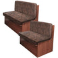ANARACHON Leather Look RV Camper Dinette Cushion Covers, Washable RV Couch Cushion Covers Dinette Booth Seats Stretchable Camper Seat Covers (03 Brown, 2 Sets) - color: 03 Brown, size: 2 Sets