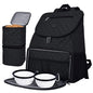 BAGLHER Dog Travel Bag, Airline Approved Pet Supplies Backpack, Dog Travel Backpack with 2 Silicone Collapsible Bowls and 2 Food Baskets, Black - color: Black-B