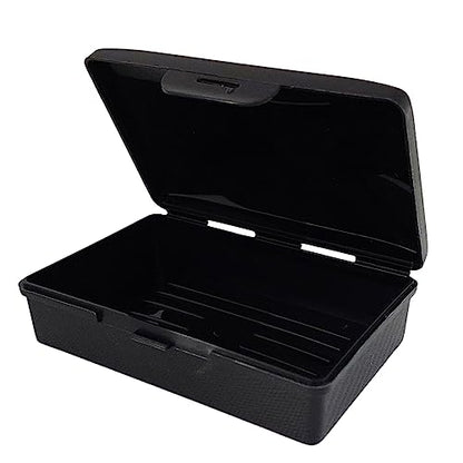 American Comb: Soap Box -Black - 1 Ct - Made in The USA - Soapbox with Hinged Lid and Secure Latch - color: Black