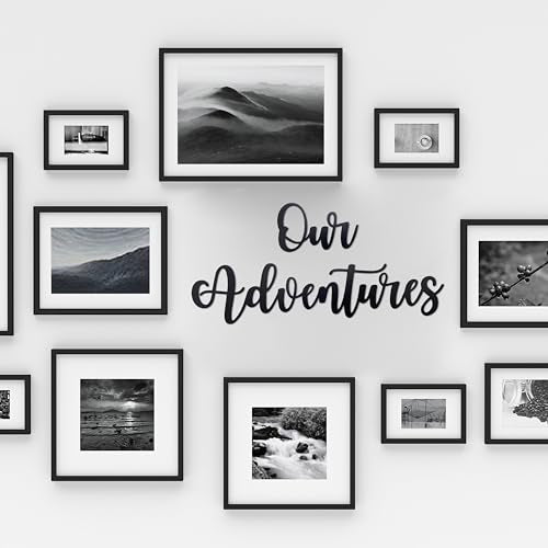 PRIMESTL Travel Wall Art & Adventure Decor – Our Adventure Metal Wall Decorations for RV Decorations, Travel Decor, Unique Design Gift for Travel Lovers, 22.05" x 3.58"