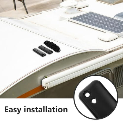 Rv Interior Hanging Cabinet Elastic Guard Plate Straps with Bracket, Anti Falling Shelf Rope Support Holder for Motorhome and Camper Van Travel Accessories