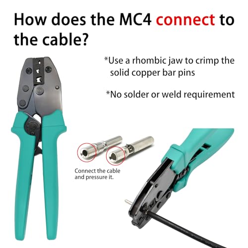 8AWG Solar Connectors IP68 Waterproof 1500V 70A Solid Tinned Copper Terminal Black 5 Pairs for Solar PV Panel Cable(10mm²) - size: 10mm2 (8AWG)