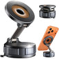 Car Phone Holder, 360°Adjustable Magnetic Phone Holder for Car, Foldable Suction Cup Phone Mount, Phone Holders for Your Car for iPhone 17/16/15/14/13/12 Series - color: Black