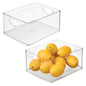 iDesign Pantry Storage Bins with Handles, Set of 2, Clear | Organizer Bins, For Cabinets or Fridge - style: Pack of 2