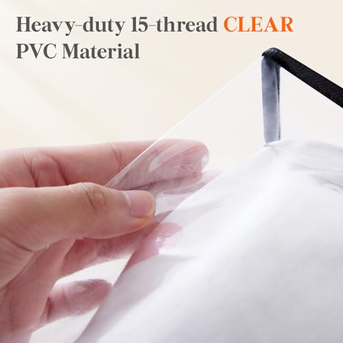 Lifewit 4 Pack Clear Clothes Storage Bags, 60L Plastic Blanket Storage Bag, Vinyl Foldable Moving Bags with Zipper, Closet Organizers and Storage Containers for Bedding, Duvet, Comforter - size: 60L