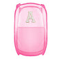 Collapsible Pop Up Laundry Hamper, Extra Large with Removable Initial Letter A, Mesh Foldable Laundry Basket, 28" x 16" x 16" (Pink) - color: 1P PinkA
