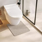 TYUU Toilet Rug, Thin Toilet Rugs U Shaped Washable Non Slip Absorbent Quick Dry Low Pile Toilet Mat, Beige 20"x24" U Shape - color: Beige01, size: 1'8" X 2' (U-Shape)