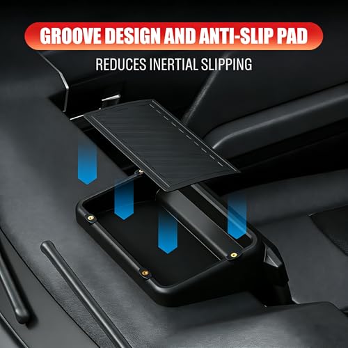 8-Inch Dashboard Behind Screen Storage Box for 2024+ Tacoma – Custom-Fit Dash Storage Box with Anti-Slip Silicone Pad & Hidden Tray, Non-Slip Interior Accessories (Exclusively for 8 Inch Screens)