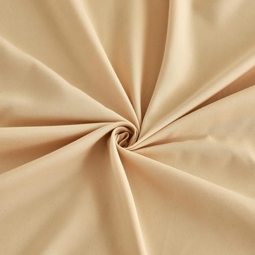 Kingnex Sleeper Sofa Bed Sheets Queen for 60x74 Pull Out Sofa Bed with 4-6 Deep Pocket Soft Double Brushed 1800 Microfiber 4 Piece Bedding Set Beige - color: Beige, size: Sleeper Sofa Queen