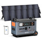 OSCAL PowerMax 6000 Solar Generator with 2x500W Solar Panels, 120/240V Split Phase Voltage 6000W AC Outlets (9000W Peak), 3600Wh Power Station Expandable to 57.6kWh, Emergency for Home