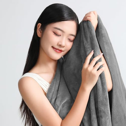 Waterproof Bed Blanket, Waterproof Pet Blanket, Double-Sided Flannel Waterproof Leak-Proof Spill-Proof Cover Blanket for Dogs and Cats, Home Protection Cover, Camping and Travel(30"×40", Grey)