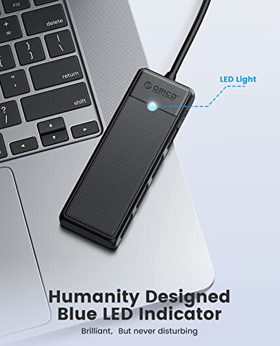 ORICO USB 3.0 Hub, 4-Port USB Hub with 6Ft Long Cable, Ultra Slim USB Splitter for Laptop MacBook Pro, iMac, Surface Pro, XPS, PS5，PC, Flash Drive, Mobile HDD - size: 6.0Ft