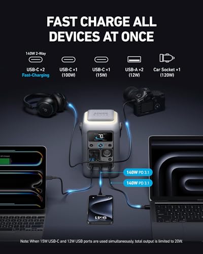 Anker SOLIX C300 DC Power Bank Station and Protective Bag, 288Wh Portable Power Station, LiFePO4 Battery, 300W Solar Generator, for Outdoor, Camping, Traveling, and Emergencies - style: C300 DC + Protective Bag