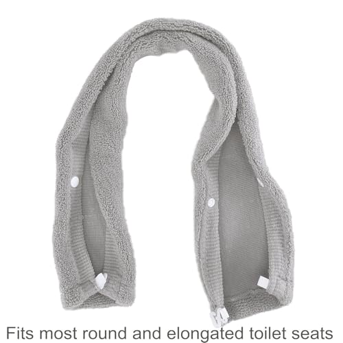 Bathroom Soft Thicker Warmer Stretchable Washable Cloth Toilet Seat Cover Pads (Gray/3pcs) - color: Gray X 3pack