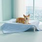 ZOMISIA Premium Cooling Blanket for Large Dogs - Q-MAX>0.5 Breathable Washable Dog Cooling Mat, Travel Soft Pet Summer Essentials, Blue, 40"x50" - color: Blue, size: L(40x50")