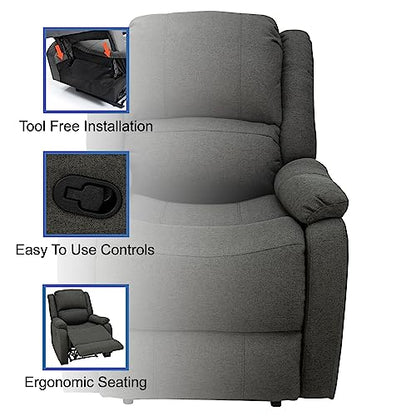 RecPro Charles Collection | 30" Zero Wall Wall Hugger Recliner | Slideout RV Living Room Chair | Cloth (Fossil, 1 Chair) - color: Fossil, size: 1 Chair