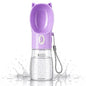 Dog Water Bottle Dispenser 380ml – Leak-Proof Lock, One-Hand Operation | Portable Pet Travel Water Bottle with Built-in Bowl | Purple-Don't Forget to Claim Your - color: Purple