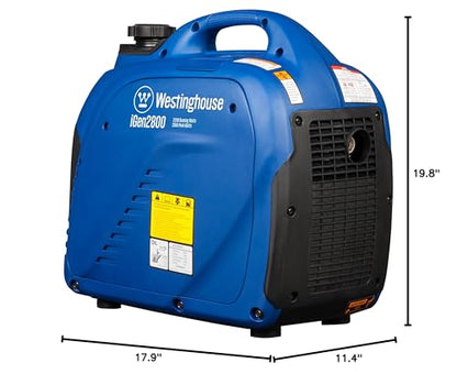 Westinghouse 2800 Peak Watt Super Quiet & Lightweight Portable Inverter Generator, Gas Powered, Parallel Capable, Long Run Time - style: 2800 Watts - Gas Only