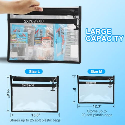 Fishing Gear Storage Bag Bait Storage Sealed Edges Waterproof Protection Durable and Sturdy Large Capacity PVC-Free Fishing Accessories Bag - size: (D-2Pack, Medium 2 Pack, Large)
