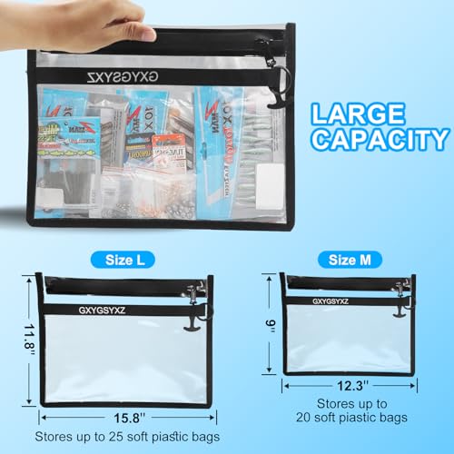Fishing Gear Storage Bag Bait Storage Sealed Edges Waterproof Protection Durable and Sturdy Large Capacity PVC-Free Fishing Accessories Bag - size: (A-2 Pack, Medium)