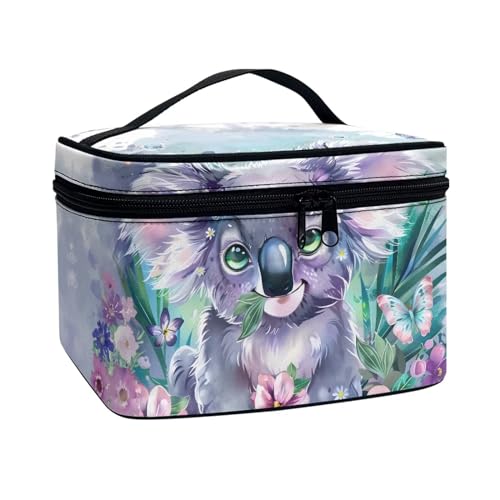 Portable Cosmetic Bags for Women Sloth Printed Travel Makeup Bag with Handle and Smooth Zipper Toiletry Pouch Plenty of Room - color: Sloth