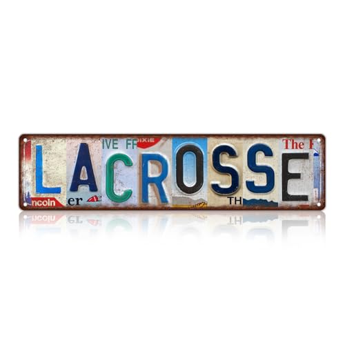 Vintage Sport Street Sign Lacrosse Wall Decor Metal Tin Signs for Bar Home Bedroom Garage - color: St-I-16
