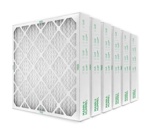 Mann+Hummel 16x20x4 MERV 8 Pleated HVAC AC Furnace Air Filters. Case of 6. (Exact Size: 15.5 x 19.5 x 3.75 Inches) - style: 16 x 20 x 4