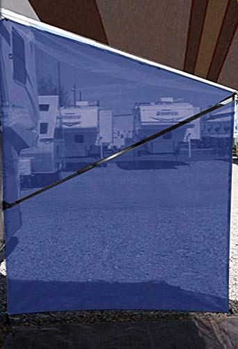 Tentproinc RV Awning Side Sun Shade Screen 9'X7' Mesh Sunshade for Motorhome Camping Trailer Awning Sunscreen Screenshade Block UV Glare Sunblocker - 3 Year Warranty (Navy Blue) - color: Navy Blue