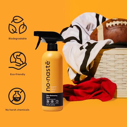 Nonaste Odor Eliminating Spray for Shoes, Gym Bags, Sports Gear & Yoga (16 Oz, Pack of 2) | Long-Lasting Fabric Refresher with Enzymes | Shoe Deodorizer & Gym Bag Deodorizer, Fabric-Safe - size: 16 Ounce (Pack of 2)
