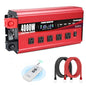 Cantonape 4000W Power Inverter 12V to 110V/120V DC to AC with LCD Display, Remote Controller 5 x AC Outlets and 4 x 3.1A USB Car Adapter for Car Truck Boat RV Solar System - size: 4000W-12V