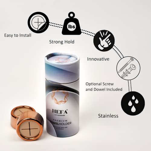 HEFA Modern Elegant 4 Pack Towel Hooks, Rose Gold, Plastic, Wall Mount, 2 Pounds Max Weight, Kitchen, Bathroom - color: Rose Gold, size: 4 Pack